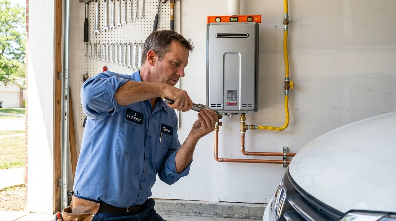 Tankless water heater installation by a Johns Plumbing LLC plumber in Buellton